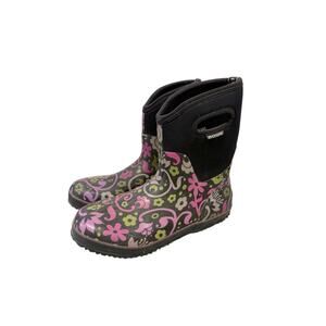 Bogs Classic MID Corsage Waterproof Insulated Women's 11 Floral Pink Print Boots